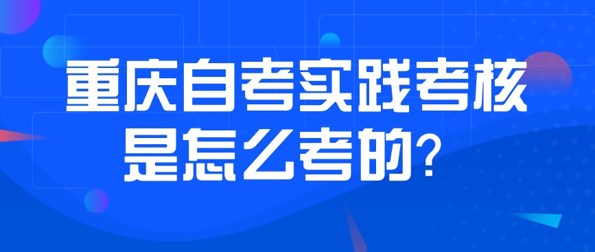 重慶自考實(shí)踐考核是怎么考的?